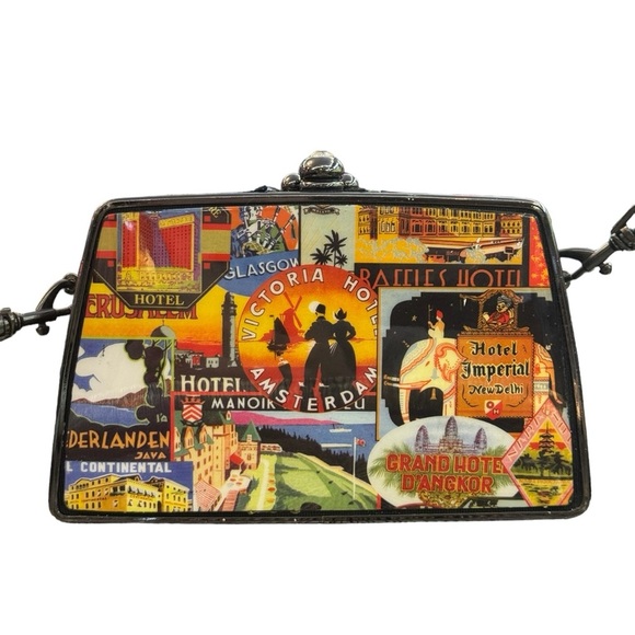 Vintage Handbags - Vintage Europe Landmark Mini Crossbody Clutch